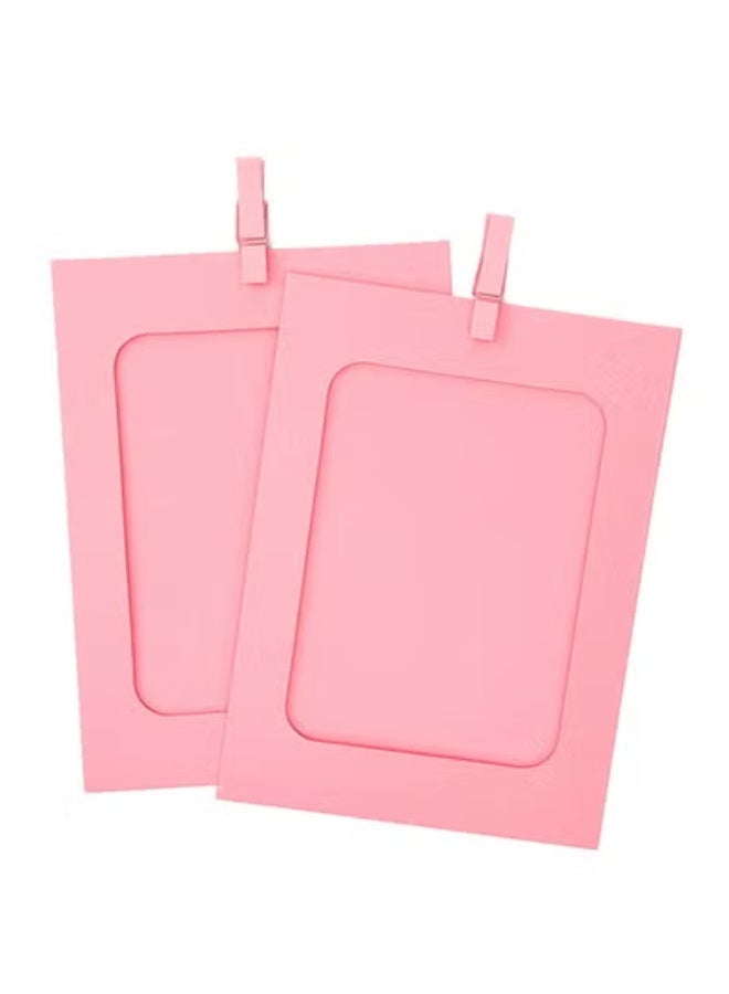 Peachjoy Paper Picture Frames 4x6'' - 30Pcs Colorful Paper Photo Frames Cardboard Picture Frames with Clip and String DIY Clip Photo Holders Photo Hanging Display Kit Wall Decor for Home Party Office - Image 3